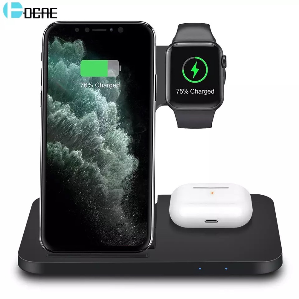 Fast Wireless Charger Dock Station for any iPhone, Apple Watch, AirPods